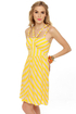 Bumble Beach Yellow Striped Dress