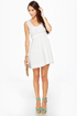 Cheer Factor Sleeveless White Dress