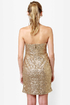Sequin-tessential Strapless Gold Sequin Dress