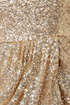 Sequin-tessential Strapless Gold Sequin Dress