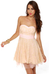 Piece of Cake Strapless Pink Lace Dress