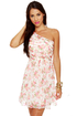 At Glitz End One Shoulder Floral Print Dress