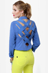 Cute As a Button-Up Backless Blue Top