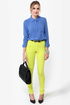 Cute As a Button-Up Backless Blue Top