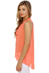 Sleeveless in Seattle Sheer Coral Top
