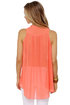 Sleeveless in Seattle Sheer Coral Top