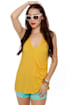 Pocket Aces Yellow Tank Top