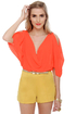 Name Dropper Short Sleeve Coral Top