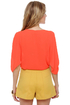 Name Dropper Short Sleeve Coral Top