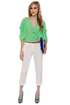 Name Dropper Short Sleeve Mint Green Top