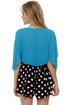 Name Dropper Short Sleeve Blue Top