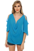 Name Dropper Short Sleeve Blue Top