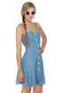 Judy Blue Eyes Chambray Polka Dot Dress