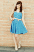 Judy Blue Eyes Chambray Polka Dot Dress