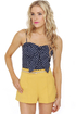 Seafaring Well Navy Blue Bustier Top