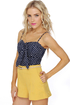 Seafaring Well Navy Blue Bustier Top