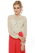 Valedictorian Ivory Polka Dot Top