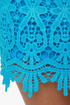 High Tea Aqua Blue Lace Mini Skirt