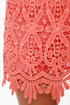 High Tea Coral Red Lace Mini Skirt