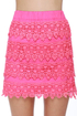 Parade-y Bunch Hot Pink Lace Mini Skirt