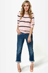 Cuddled Up Pink Striped Sweater