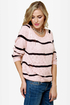 Cuddled Up Pink Striped Sweater