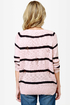 Cuddled Up Pink Striped Sweater