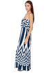 Water Sign Ivory and Blue Maxi Dress