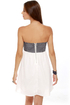 Line and Dine Striped Strapless Dress