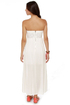 Graced by Lace Strapless Ivory Lace Maxi Dress
