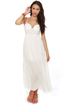 Graced by Lace Strapless Ivory Lace Maxi Dress
