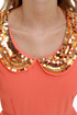 Collar Make you Holla Sequin Coral Dress