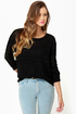Olive & Oak Knit-re Dame Black Sweater