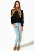 Olive & Oak Knit-re Dame Black Sweater