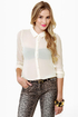 Olive & Oak Sonny and Sheer Cream Top