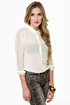 Olive & Oak Sonny and Sheer Cream Top