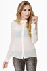 Olive & Oak Sonny and Sheer Cream Top