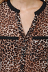 Olive & Oak One Feline Day Sheer Leopard Print Top