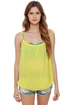 O'Neill Delightful Yellow Tank Top