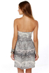 O'Neill Distance Strapless Print Dress