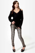 A Bolder Shoulder Black Sweater
