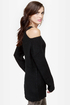 A Bolder Shoulder Black Sweater