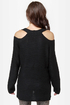 A Bolder Shoulder Black Sweater