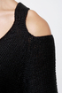 A Bolder Shoulder Black Sweater