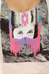 Obey Interstellar Distressed Print Crop Top