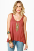 Obey Heartbreaker Rust Red Tank Top