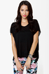 Obey Straight Line Knit Black Tee