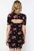 Obey Floral Tube Black Print Dress