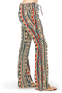 Obey Wanderer Bell Bottom Print Pants