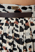 Obey Sunset II Animal Print Pleated Skirt
